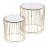 mesa de apoio dourada