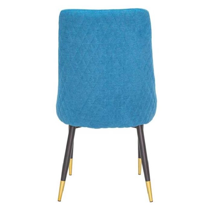 cadeira estofada azul