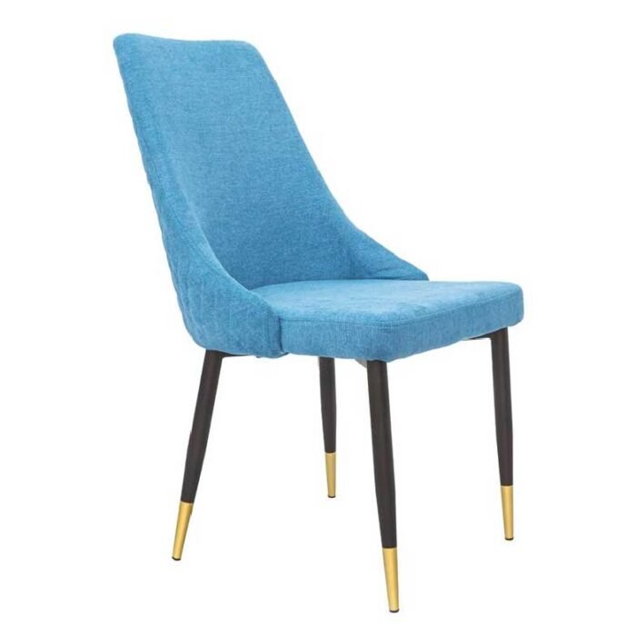 cadeira estofada azul