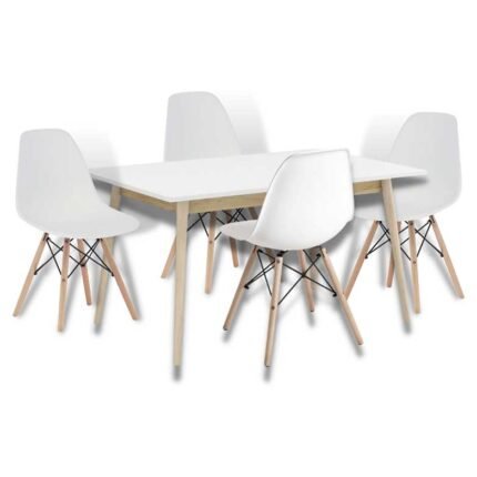 conjunto mesa mais 4 cadeiras nordicas