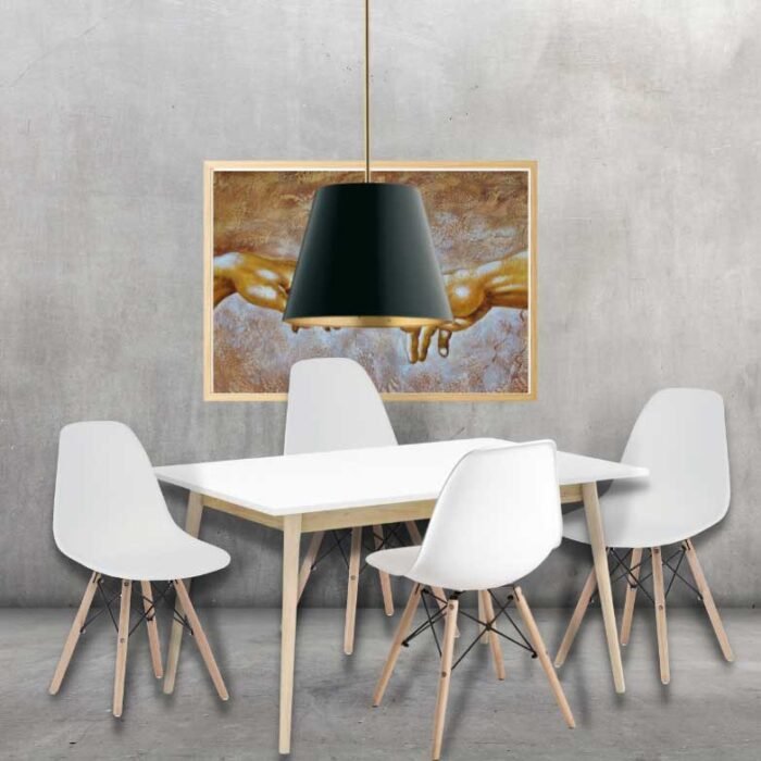 conjunto mesa mais 4 cadeiras nordicas
