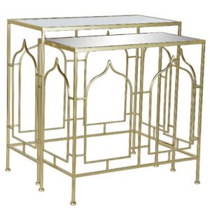 mesa vidro hall arabe