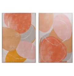 Pintura Dkd Home Decor Poliestireno Abstrato 2 Pcs