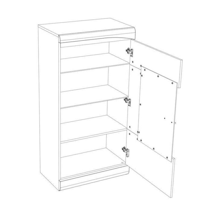 elementro vitrine ovio preto