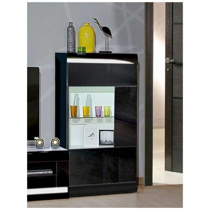 elementro vitrine ovio preto
