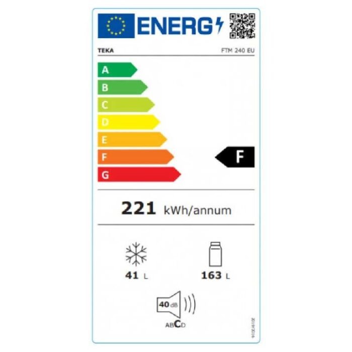 TEKA FRIGORIFICO 2PTAS 1,44X0,55X0,55MT 210LT BRANCO