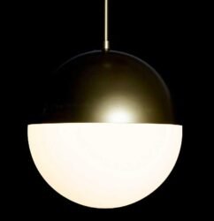 candeeiro teto 1 bola dourado