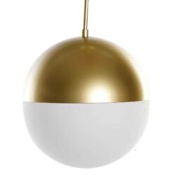 candeeiro teto 1 bola dourado