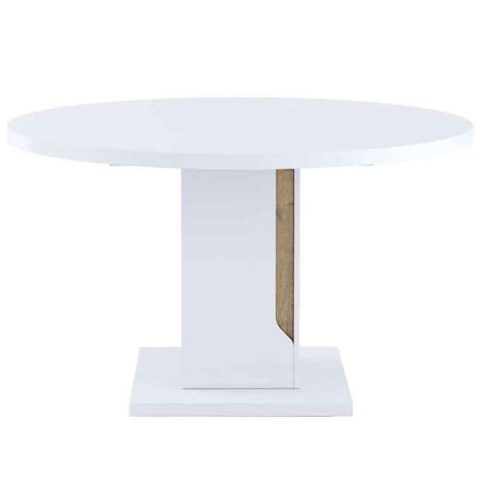 mesa redonda branca extensivel