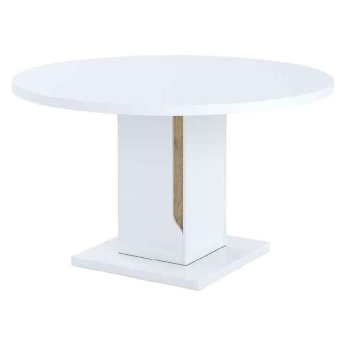 mesa redonda branca extensivel