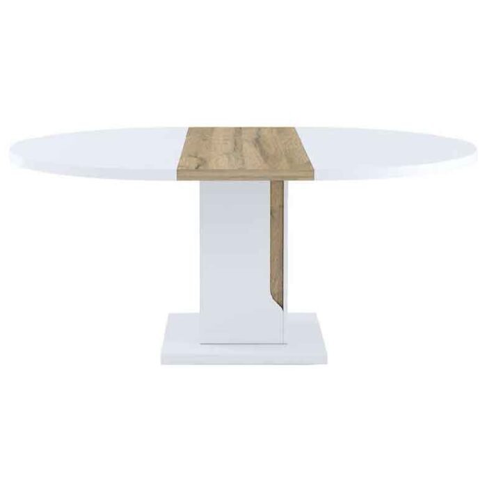 mesa redonda branca extensivel