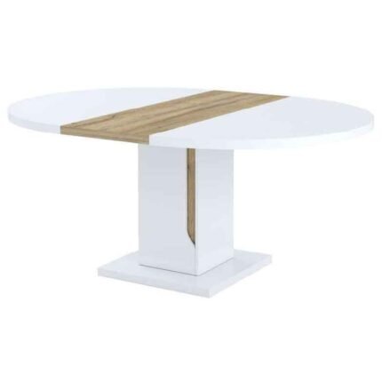 mesa redonda branca extensivel