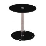 mesa auxiliar vidro preto