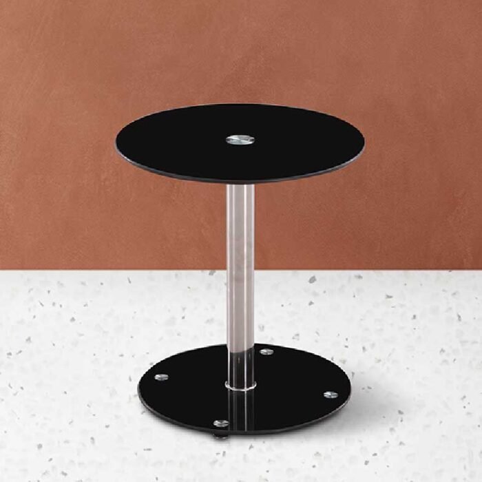 mesa auxiliar vidro preto