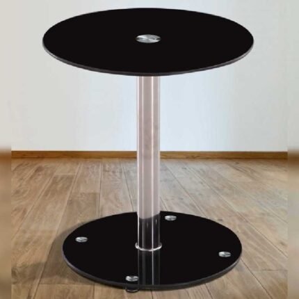 mesa auxiliar vidro preto