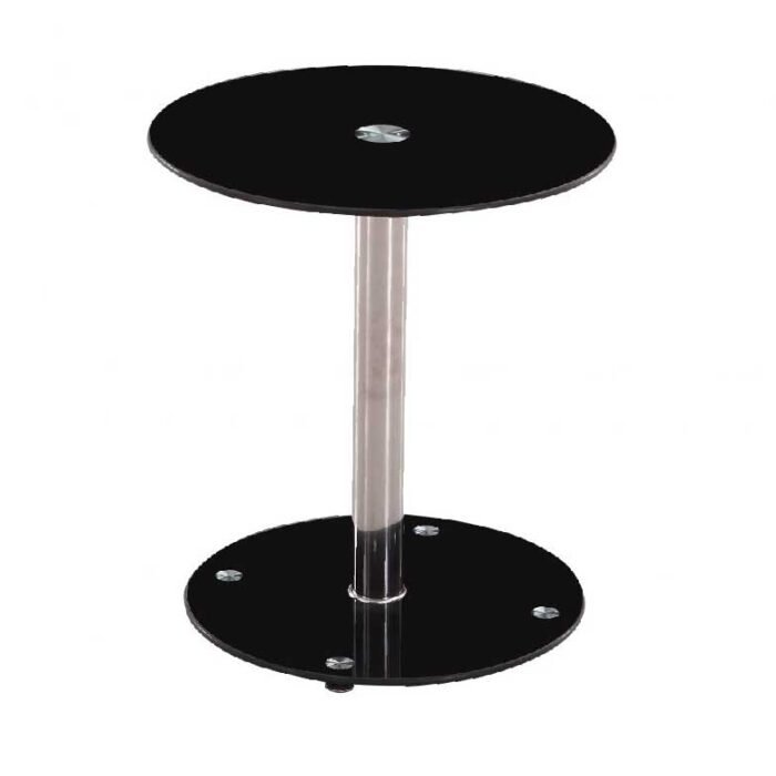 mesa auxiliar vidro preto