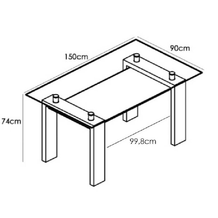 mesa fixa preta