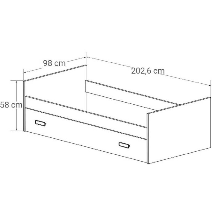 cama pessoa com gavetão