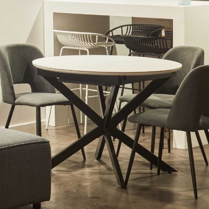 mesa sala redonda extensível Cerâmica