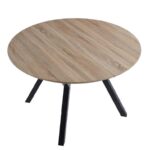 mesa sala redonda extensível madeira