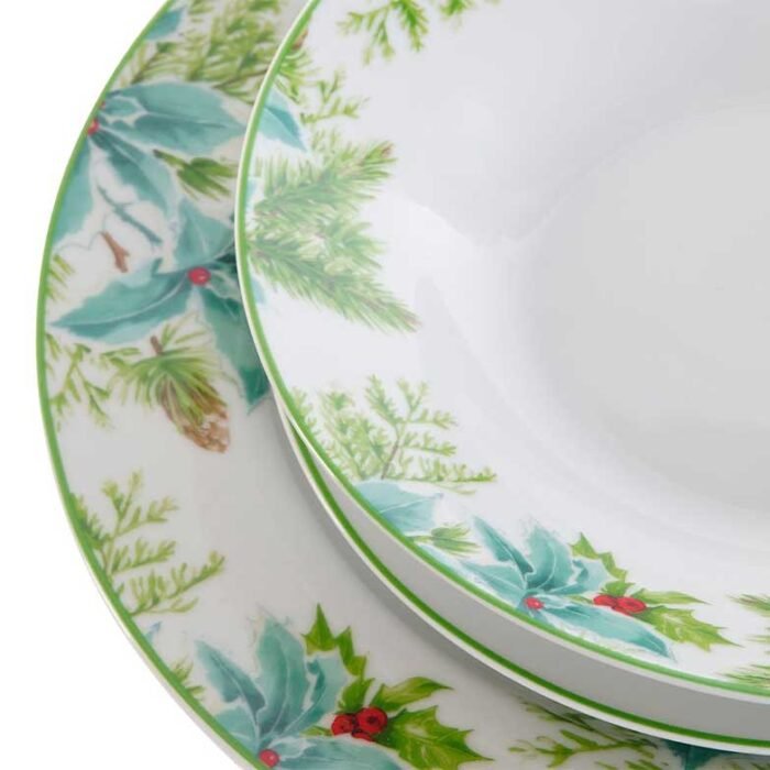 serviço jantar natal verde