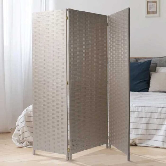 Biombo dobrável de 3 painéis - Bege