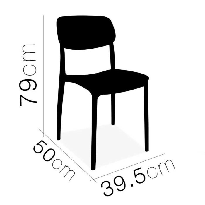cadeira pvc preto