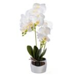 Orquidea artificial em vaso 45cm