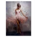 Tela pintada bailarina 70x100x2.5cm