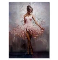 Tela pintada bailarina 70x100x2.5cm