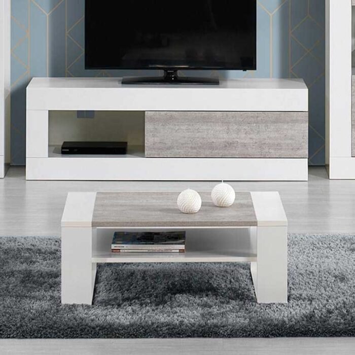 Mesa de Centro Madrid Stone Branco