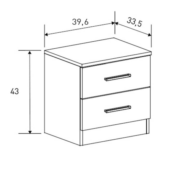 mesa de cabeceira bege