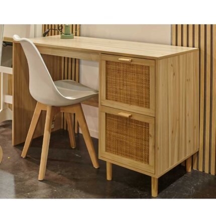 Secretária cor natural rattan