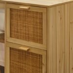 Secretária cor natural rattan