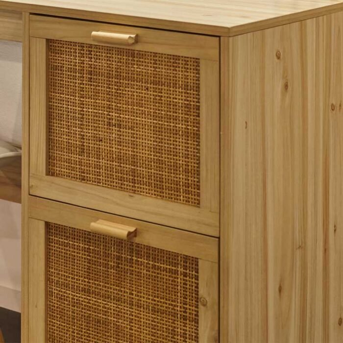 Secretária cor natural rattan