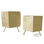 Vaso de Metal Dourado