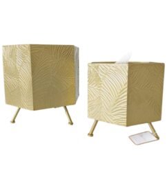 Vaso de Metal Dourado