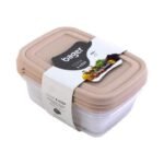Conjunto de Caixas Plásticas Retangulares 3x600ml