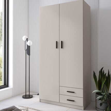 Armário 2 portas e 2 gavetas beje