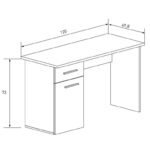 Secretária 1 porta 1 gaveta