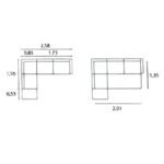 Sofá de Canto com Arca e Puffs