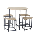 conjunto de mesa redonda e 4 bancos