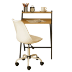 secretaria madeira metal