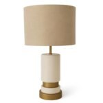 CAND.AB-256M-D M.Cabeceira Cilindro Pérola e Ouro 50cm