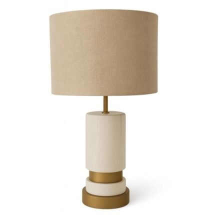 CAND.AB-256M-D M.Cabeceira Cilindro Pérola e Ouro 50cm