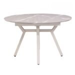 Mesa de Jantar Redonda Extensível Cerâmica