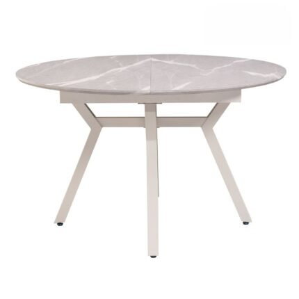 Mesa de Jantar Redonda Extensível Cerâmica