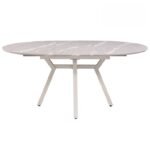 Mesa de Jantar Redonda Extensível Cerâmica