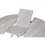 Mesa de Jantar Redonda Extensível Cerâmica