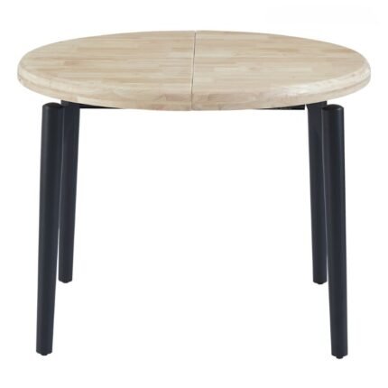 Mesa de Jantar Redonda Extensível em Carvalho